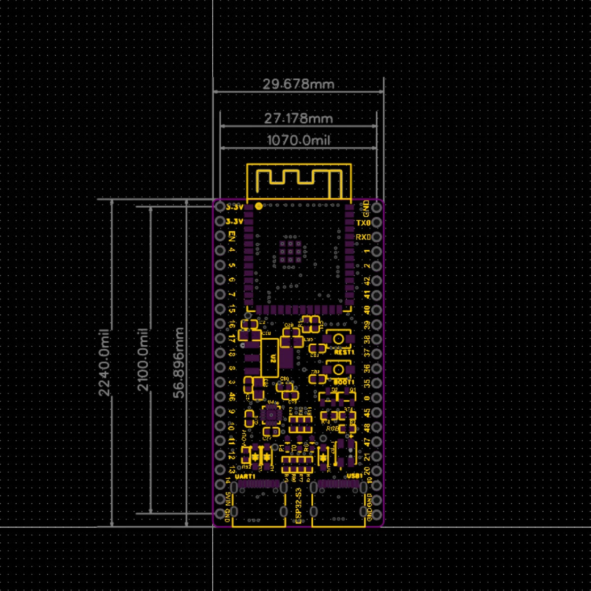 ESP32-S3 Wifi BT Module Development Board for Arduino IDE ESP32-S3 N16R8 44Pin Type-C 16MB Flash 8M PSRAM ESP32 S3