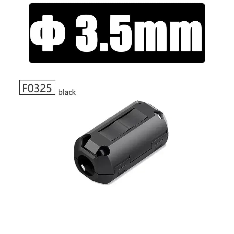 10Pcs High - Performance Ferrite Core Ring Choke 3.5/5/7/9/13/15mm Noise Suppressor for HDMI and Audio Cables Ferrite Bead Clamp