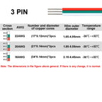 2/3/4/5/6pin LED Strip Extension Cable 22 20 18AWG LED Cable Electrical Wire For RGB RGBW WS2812B LED Strip Lights JST Connector