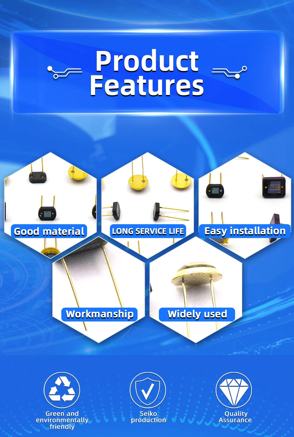 1PCS 2DU6 6x6 Silicon Photo Sensor Solar Cell 2DU3 3x3 Silicon Photo Cell 2CU84