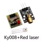 KY-008 650nm Laser Transmitter Module with Laser Sensor Module Non-Modulator Tube Laser Receiver Module Kit for Arduino