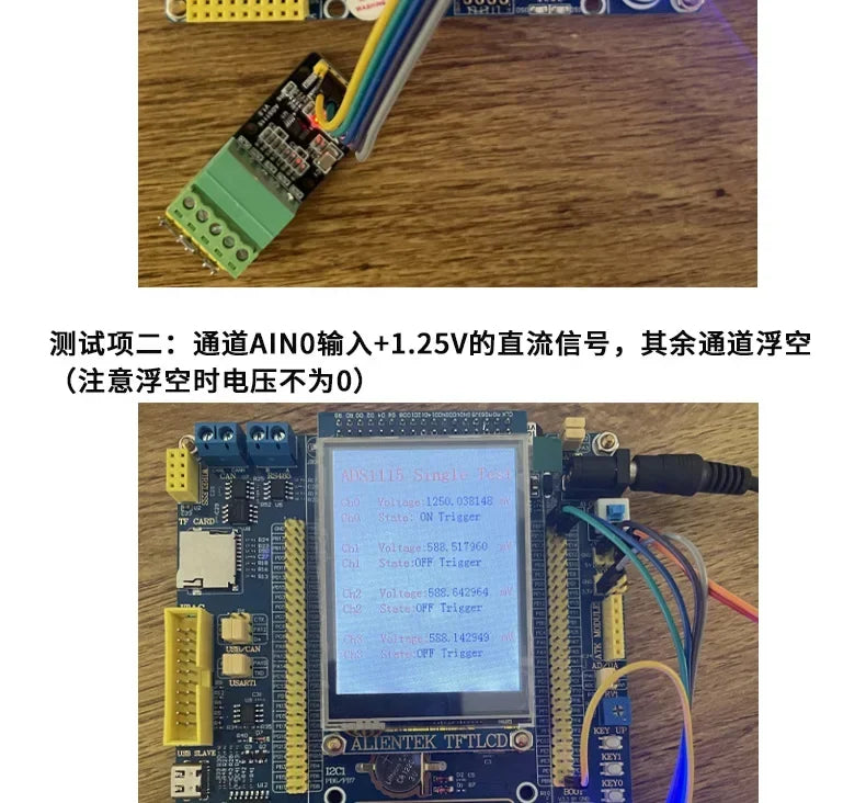 ADS1115 16-Bit 4-Channel I2C ADC Module, High Precision for Sensor Voltage Measurement
