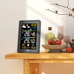 BALDR Wireless Color Weather Station DigitalThermometer Hygrometer Clock Calendar Barometer Sun Time Forecast Trend Sensor -40℃