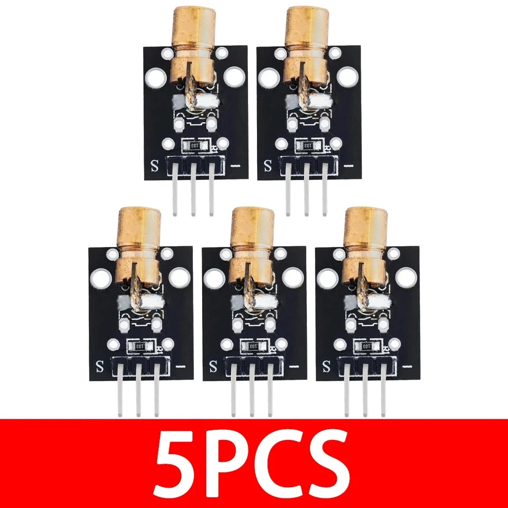 KY-008 650nm Laser Transmitter Module with Laser Sensor Module Non-Modulator Tube Laser Receiver Module Kit