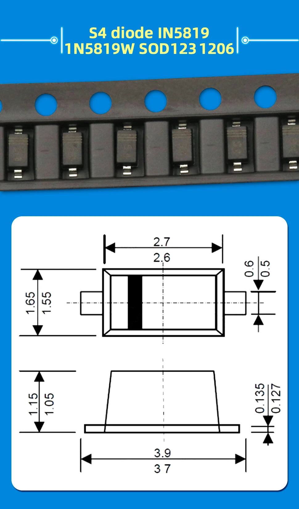 20PCS M1 M2 M4 M7 S4 SMA 1A 1N4001 4002 4004 4007 SS12 SS310 RS1M RS2M ES1D ES1J US1M SMD Schottky Rectifier Diode DO-214AC