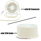DC12V 24V COB Strip With 2PIN /DC Cable IP67 Waterproof Outdoor Home Decor Flexible Ribbon Rope LED Neon Light 3000K 4000K 6000K