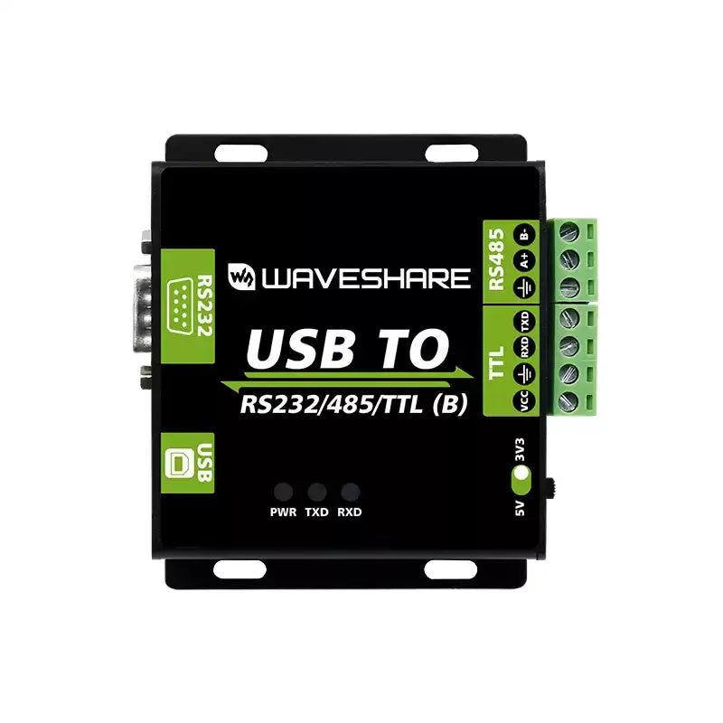 Waveshare USB to RS232/485/TTL Converter Onboard FT232RL Industrial Grade USB to RS232 Converter Support Android Windows