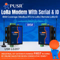 PUSR RS485/232 to LoRa Converter Point to Modbus TCP/RTU Gateway 8KM Data Transfer SX1262 DI+DO IO LoRa Wireless Modem USR-LG207