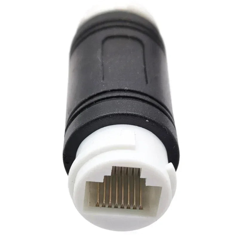 1Pcs RJ45 Docking Connector Ethernet Network Straight-through Waterproof IP67 Header Outdoor Broadband Network Cable Extender