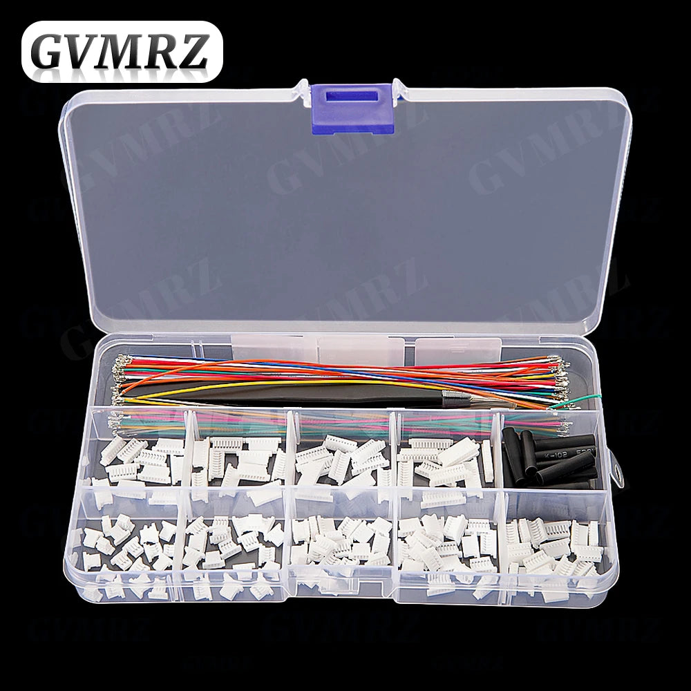 SH1.0MM JST 1mm Cable Connector Kit JST Male Header 3P-12P with 28AWG Crimped With Terminal for GPS Racing Drone Wire