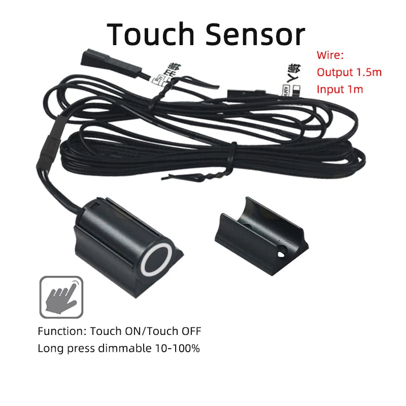DC 12V 24V 5A LED Cabinet Sensor Switch Door Control/PIR Motion/Hand Sweep/Touch Activated for Wardrobe Closet Under Strip Light