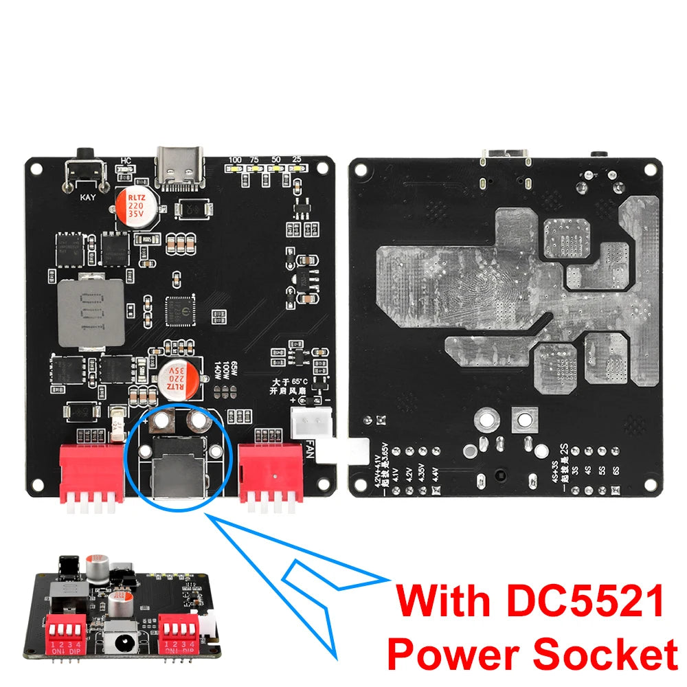 140W 2S 3S 4S 5S 6S Lithium Battery Charging Board Bidirectional Fast Charging Li-ion Lifepo4 BMS Charger Type-C IP2366 PD3.1