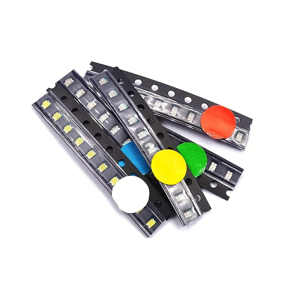 1000Pcs 10 Colors x 100Pcs SMD 0805 (2012) LED White Red Green Yellow Blue Warm Pink Purple Orange Light Emitting Diode Kit