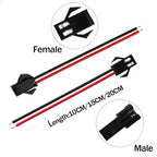 10pcs SM2.54  2/34/5/6Pin Male Female Plug Socket Wire Cable Connector LED Strip DC Power Cable Lenght 10/15/20/30cm 22AWG