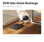 Baseus 5000mAh Magnetic Power Bank 22.5W USB-C & 7.5W/15W Wireless Charging 6.9mm Card-Slim NFC Battery Monitoring for iPhone 17