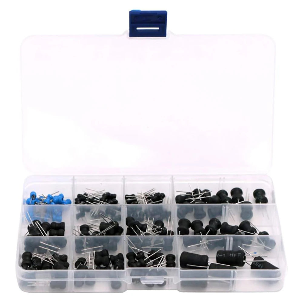 145Pcs 10uH to 10mH DIP Radial Power Choke Inductors Assorted Kit 4.7UH 10UH 22UH 33UH 47UH 68UH 100UH 220UH 330uh 470uh 680uh