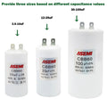 CBB60 450v Capacitor With Wires Washing Machine Starting Motor Run Capacitor CBB60 7uF 9uF Repair Tools