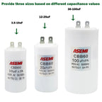 CBB60 450v Capacitor With Wires Washing Machine Starting Motor Run Capacitor CBB60 7uF 9uF Repair Tools