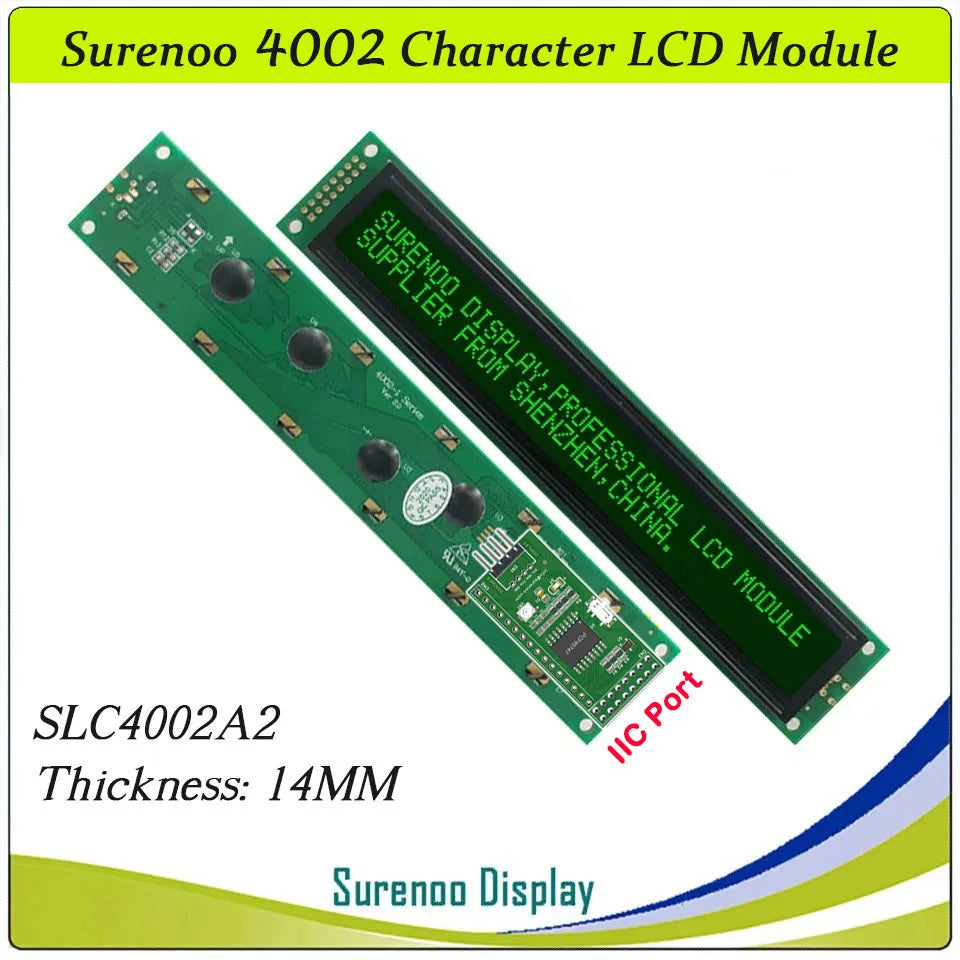 Serial IIC / I2C / TWI 4002 402 40*2 Character LCD Module Display Yellow Green Blue with Backlight for Arduino