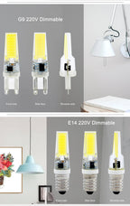 G4 LED COB Lamp E14 G9 12V 220V Dimmable 6W 9W COB LED Bulb Lampada LED Lighting Replace Halogen Spotlight Chandelier LED Lamp