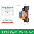ENMG RXG Slim Power Relay 12A 24VDC/220VAC Coil, DIN Rail Mount Industrial Relay for PLC Control System
