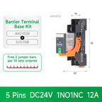 ENMG RXG Slim Power Relay 12A 24VDC/220VAC Coil, DIN Rail Mount Industrial Relay for PLC Control System
