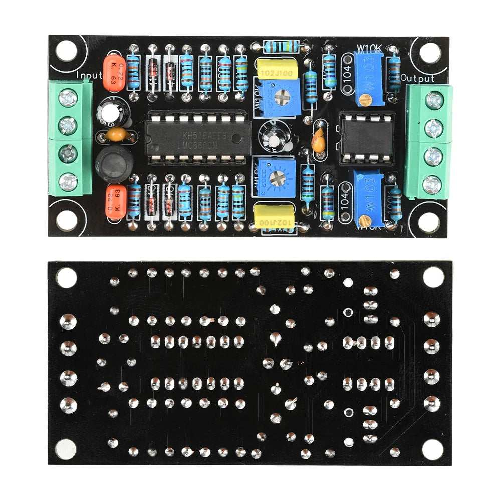 DC Single Supply 7-15V Dual-Channel Analog VU Meter Driver Board LMC660+LM358 Chip for Audio Tube Amplifiers Low Noise