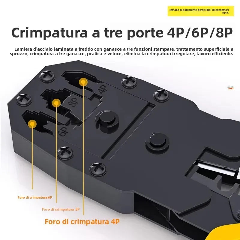 Special Cata7 Crimper Tool Network For Handmade RJ11 RJ45 4P4C 8P8C Multifunction Modular Plugs Cata7 10G/Gigabit RJ45 Connector