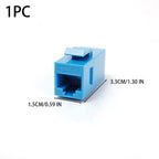 For RJ45 CAT6 Keystone Coupler Colorful Network Straight-through Connector Cat6 RJ45 Adapter Insert Inline Coupler CAT6 Keystone
