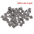 50Pcs 1uH 2.2uH 4.7uH Integrated Mold SMD Inductor High Current Inductors For PCB Circuit Electronic Power Supply Repair