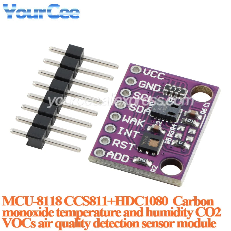 2pcs/1pc MICS-6814 Nitrogen Carbon Gas Sensor Air Quality CO NO2 NH3 TGS2600 CCS811 BME680 Temperature Humidity Height Detection