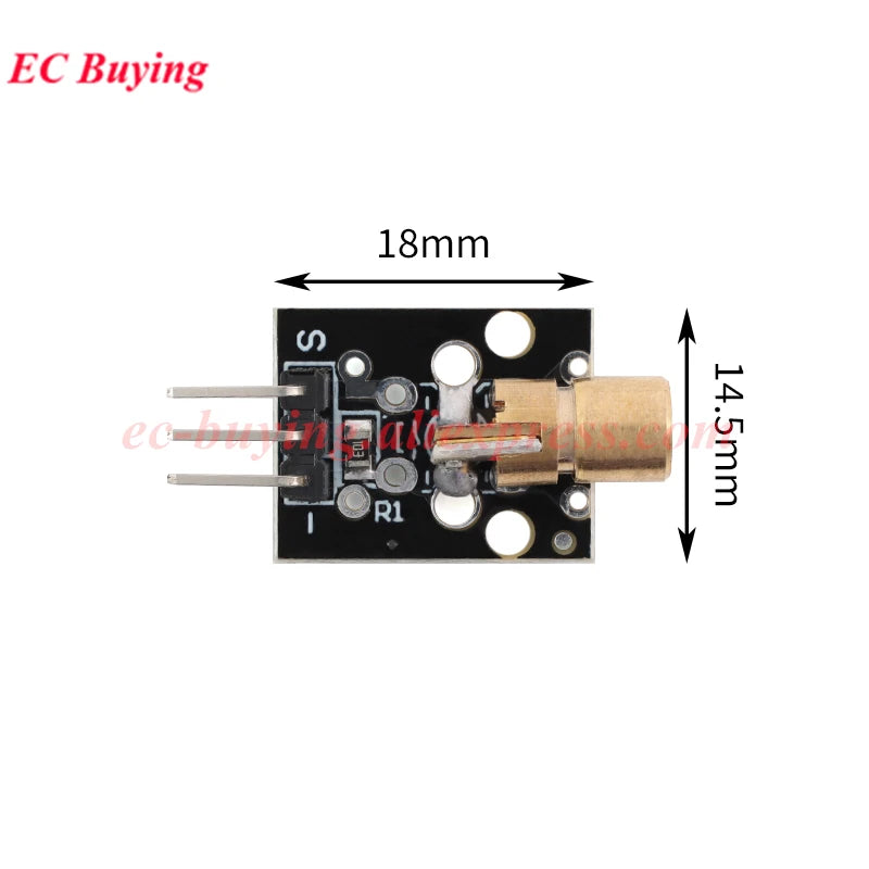 20Pcs/1pc KY-008 650nm Laser Sensor Module 6mm 5V 5mW Red Laser Dot Diode Copper Head for Arduino Transmitter TL Transducer