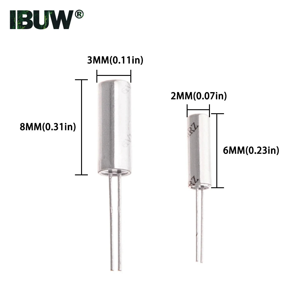 2*6 Cylindrical Crystal Oscillator 2x6 6/8/12/16/20/24/25/27 New Oscillator 32.768K 2*6 3*8