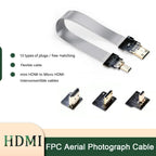 HDMI-compatible FPV-HDMI FFC-HDMI Ribbon Cable 90 Degree Mini/Micro-HDMI to Standard-HDMI Flexible Wire FPV Aerial 5cm 10cm 20cm