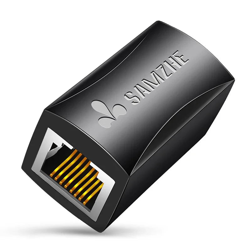 SAMZHE Ethernet Adapter 8P8C RJ45 Lan Cable Extension Connector for Internet Connection Cord Female to Female