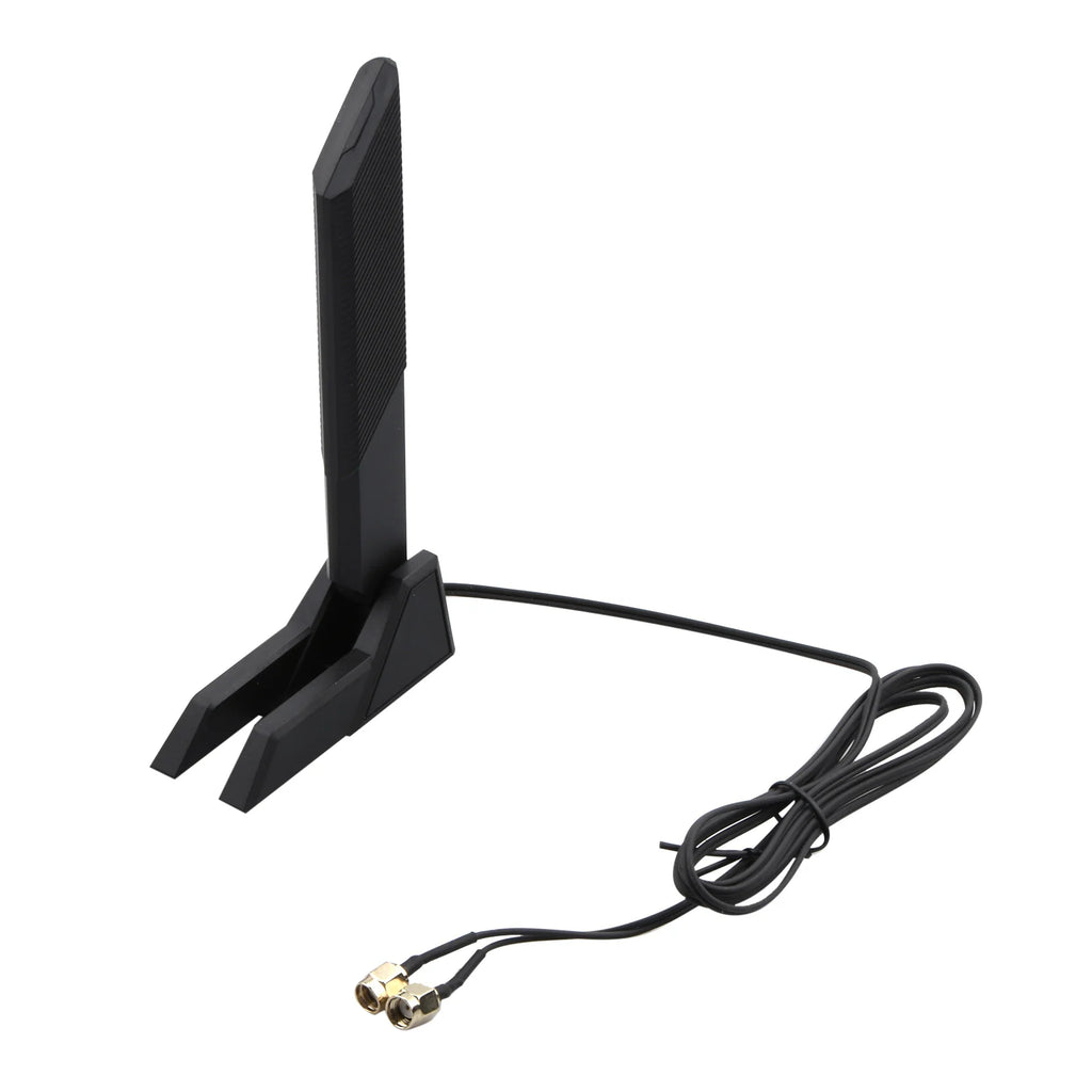 Tri-Band WiFi 6E Antenna 12dBi RP-SMA Magnetic Base for ASUS ROG GIGABYTE Gaming Motherboard 2.4/5.8/6GHz