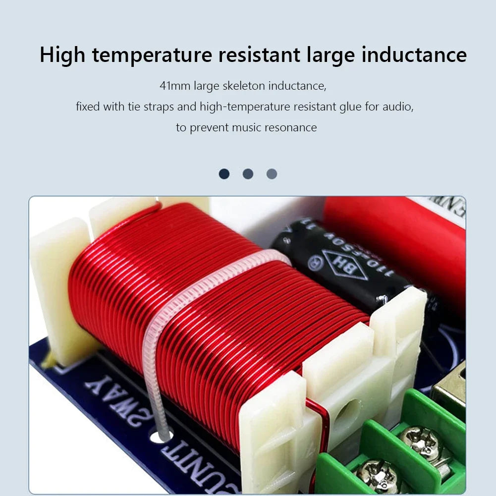 1-5pcs 2-Way 250W Speaker Crossover 2500-3000Hz Treble Medium Bass Filter Frequency Divider HiFi Stereo Audio Crossover Filter