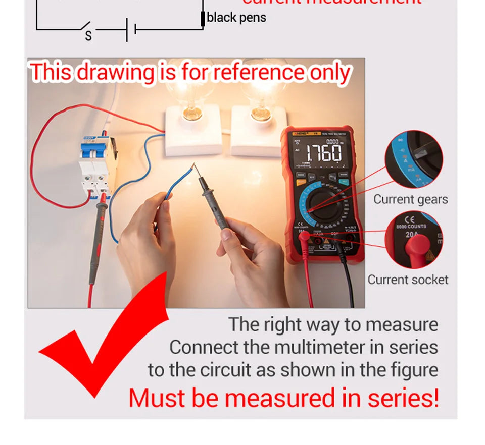 ANENG SZ01/SZ02 Diode Tester Professional Digital Multimeter True RMS Smart AC/DC Current Voltage Auto Range Multimetres Tools