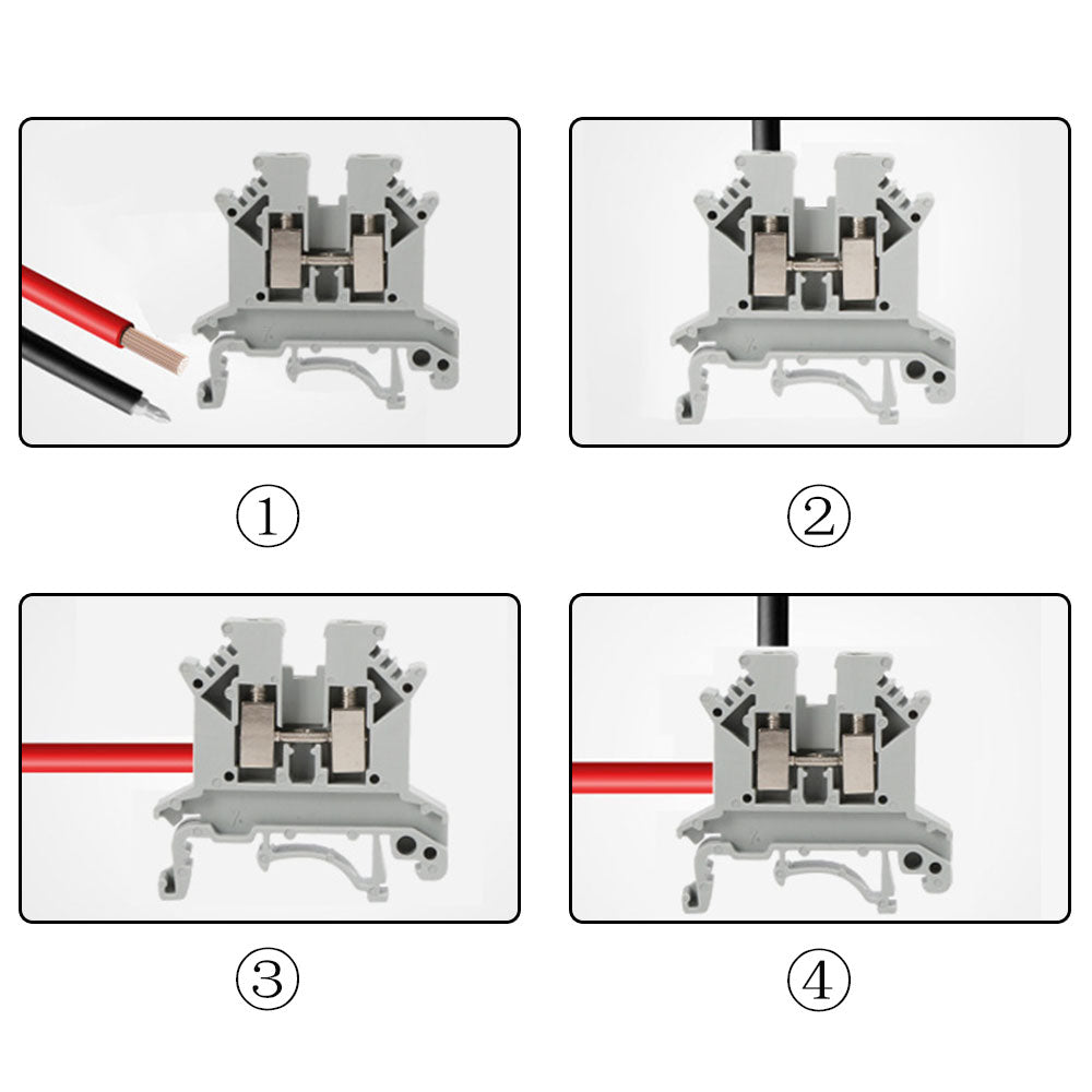 4PCS Terminal Connector UK-1.5/2.5/3/5/10 Wire Electrical Screw Cable Din Rail Terminal Blocks Strip Power Distribution Eletrico