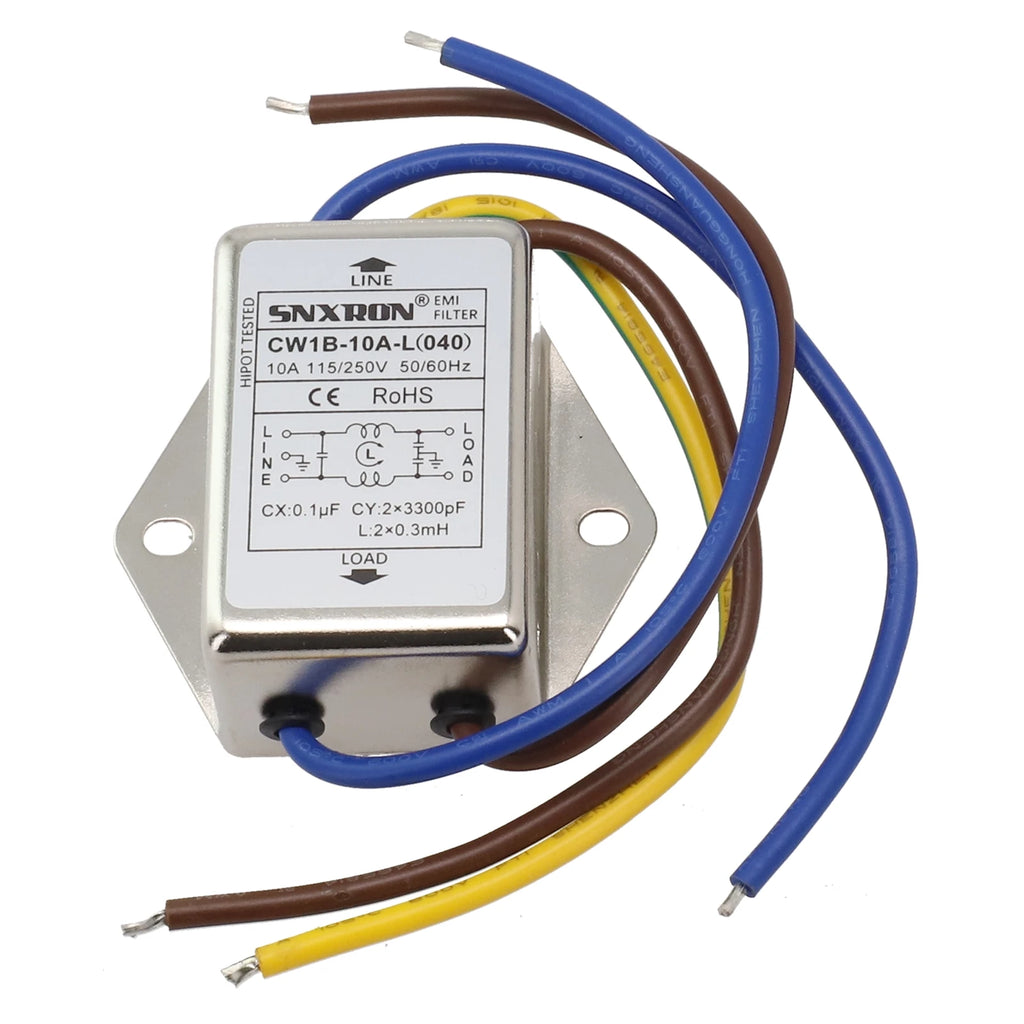 Power Filter Line Audio Purifier CW1BL AC 250V AntiInterference Designed for Electrical and Household Equipment Rated 3A 6A 10A