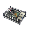 Raspberry Pi 4 B Case Support Camera Installation With Heatsinks + Camera Case Holder + Cooling Fan +9-layer Acrylic Case+Camera