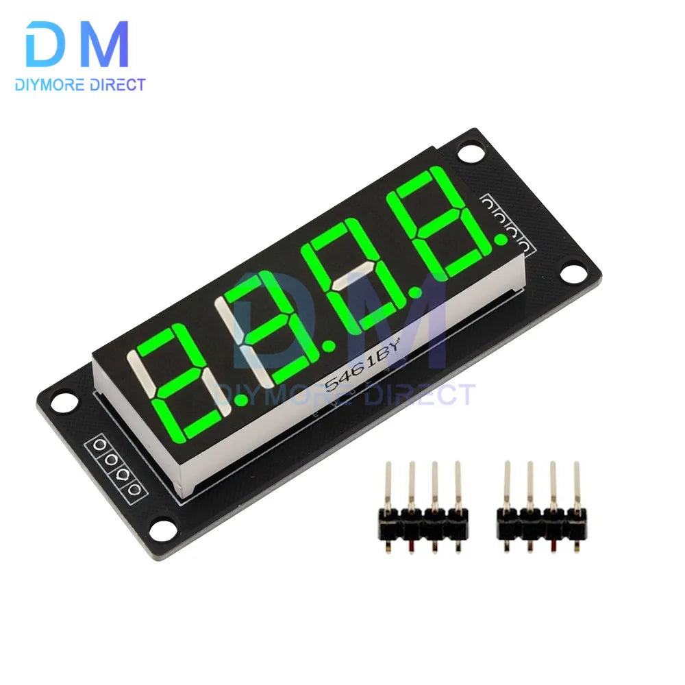 TM1637 LED Display Module for Arduino 4 Digit 7 Segment 0.56 inch Time Clock Indicator Tube Module Red Blue Green Yellow White