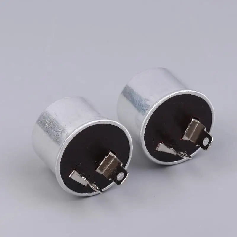 2-Pin 12V 40A Flasher Relay Universal Electronic Blinker for Cars Motorcycles Vans - Fixes Fast/No Flash Issues (2/5Pcs)