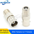 1pcs Adapter BNC To F TV Male Plug & Female Jack Straight Connector F To BNC RF Coaxial Connector Test Converter 50ohm KEBEIS
