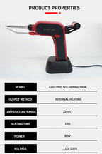 Electric Soldering Iron Gun Hand-held Internal Heating Soldering Iron Automatically Send Tin Gun Soldering Welding Repair Tool