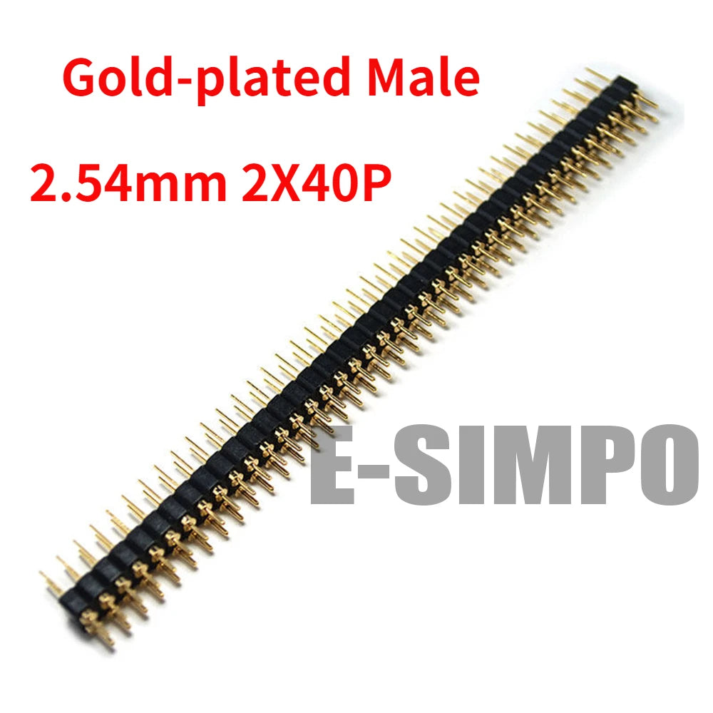 10pcs 2.0mm/2.54mm Pitch 1/2x40Pin Single/Double RowCrystal IC Socket Hole Round Male Female Pin Header Connector