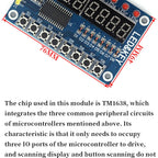 MGQH TM1637 4Bits / TM1638 / 74HC595 8 bit Digital LED Display Module 7 Segment 0.36Inch Clock RED Anode Tube Four Serial Driver