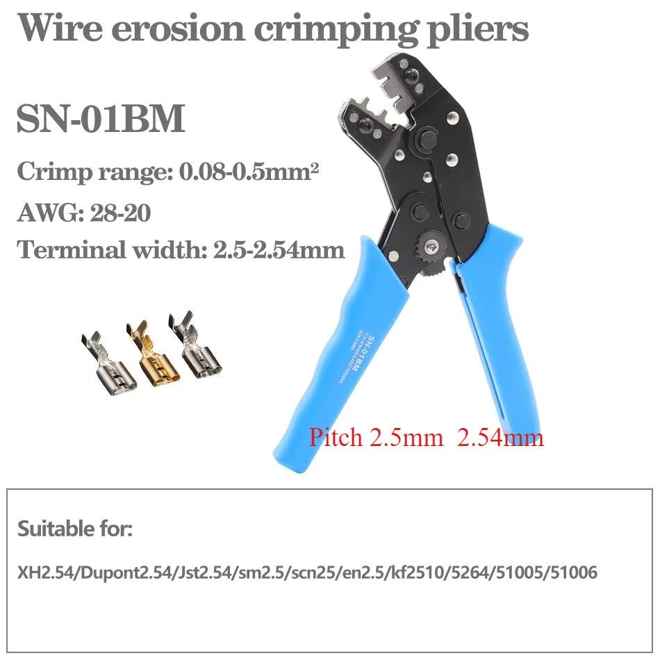 SN-03BM SN-01BM SN-2549 Crimper GH1.25 MX1.25 ZH1.5mm 2.0 3.96 4.2 6.2 Terminal Wire Crimp Tool 0.08-0.14mm² Crimping Plier