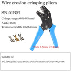 SN-03BM SN-01BM SN-2549 Crimper GH1.25 MX1.25 ZH1.5mm 2.0 3.96 4.2 6.2 Terminal Wire Crimp Tool 0.08-0.14mm² Crimping Plier