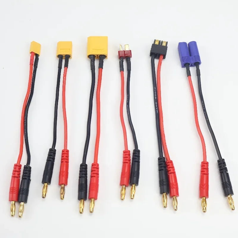 15/30cm Model Aircraft B6 Charger XT30 XT60 XT90 EC3 EC5 TRX Plug T Plug into 4.0mm Banana Head Charging Line